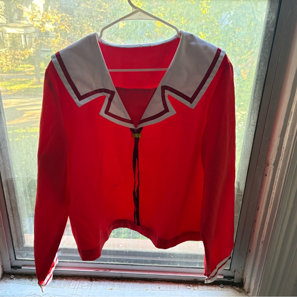 Vintage red sailor costume top